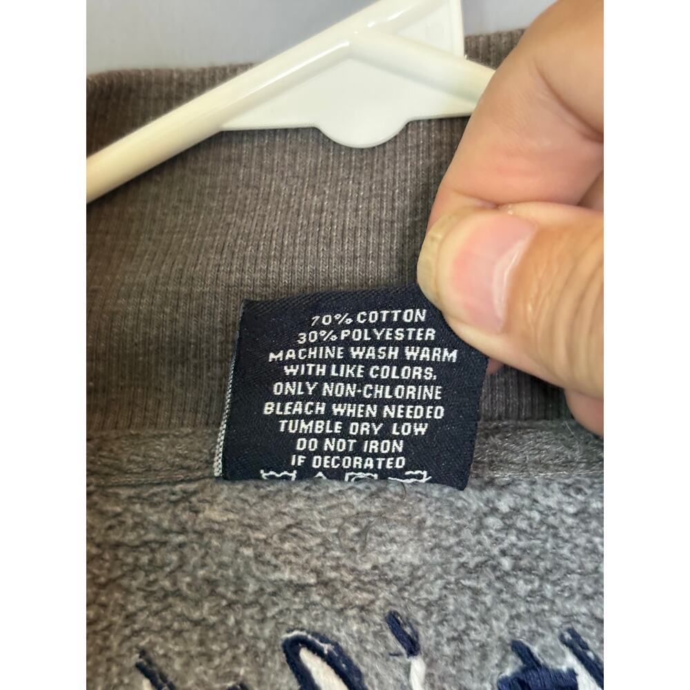Notre Dame Gray Quarter Zip Sweatshirt Men’s Size XL Read - Picture 4 of 6